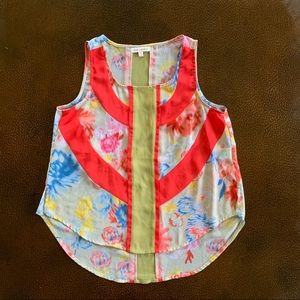Sleeveless color block top *Brand New